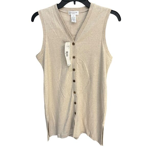 Jones New York Sport women's S button up sleeveless sweater vest nwt - Picture 1 of 8